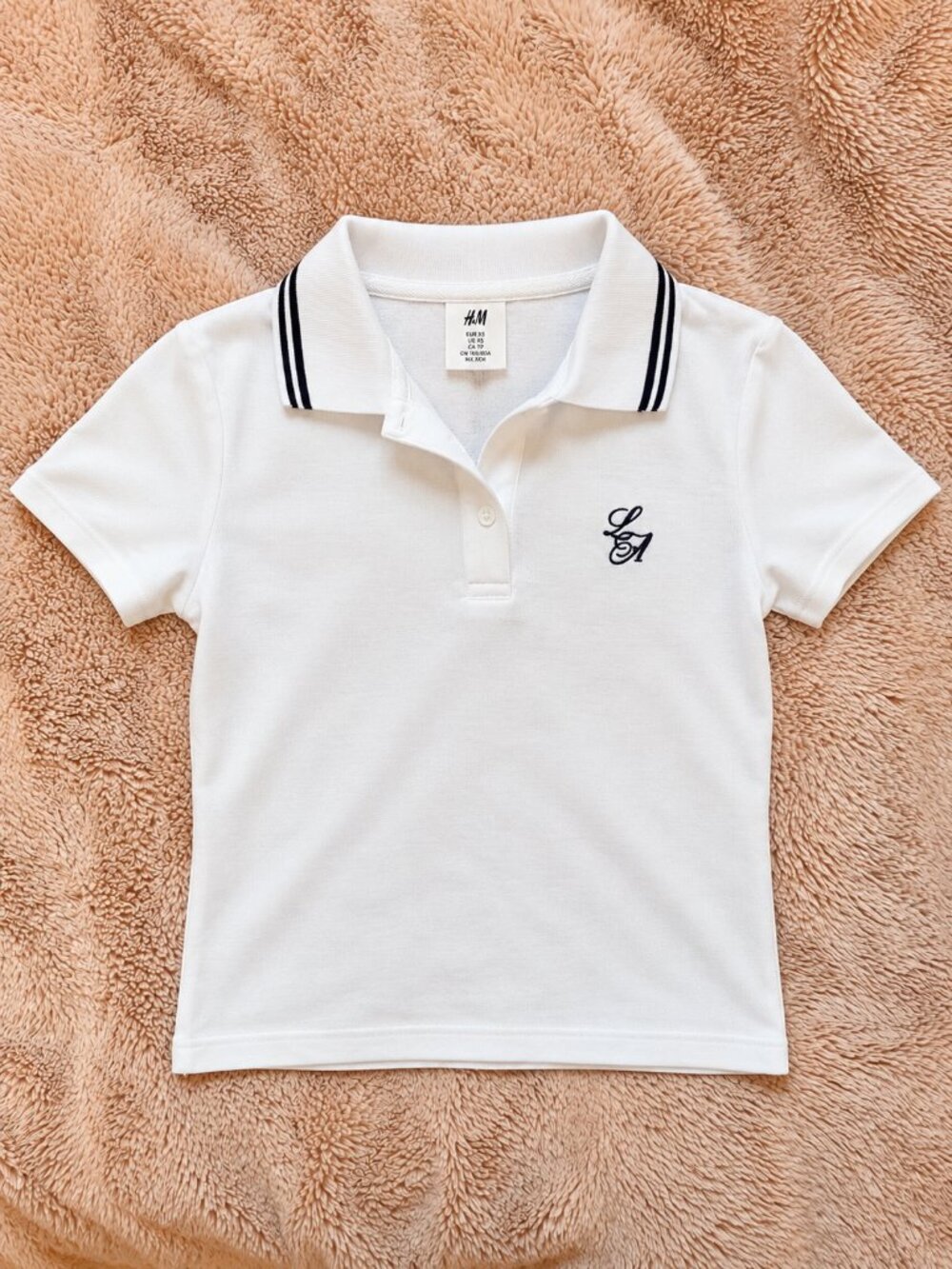 H&M White Logo Polo-Shirt